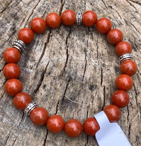 Bracelet en jaspe rouge